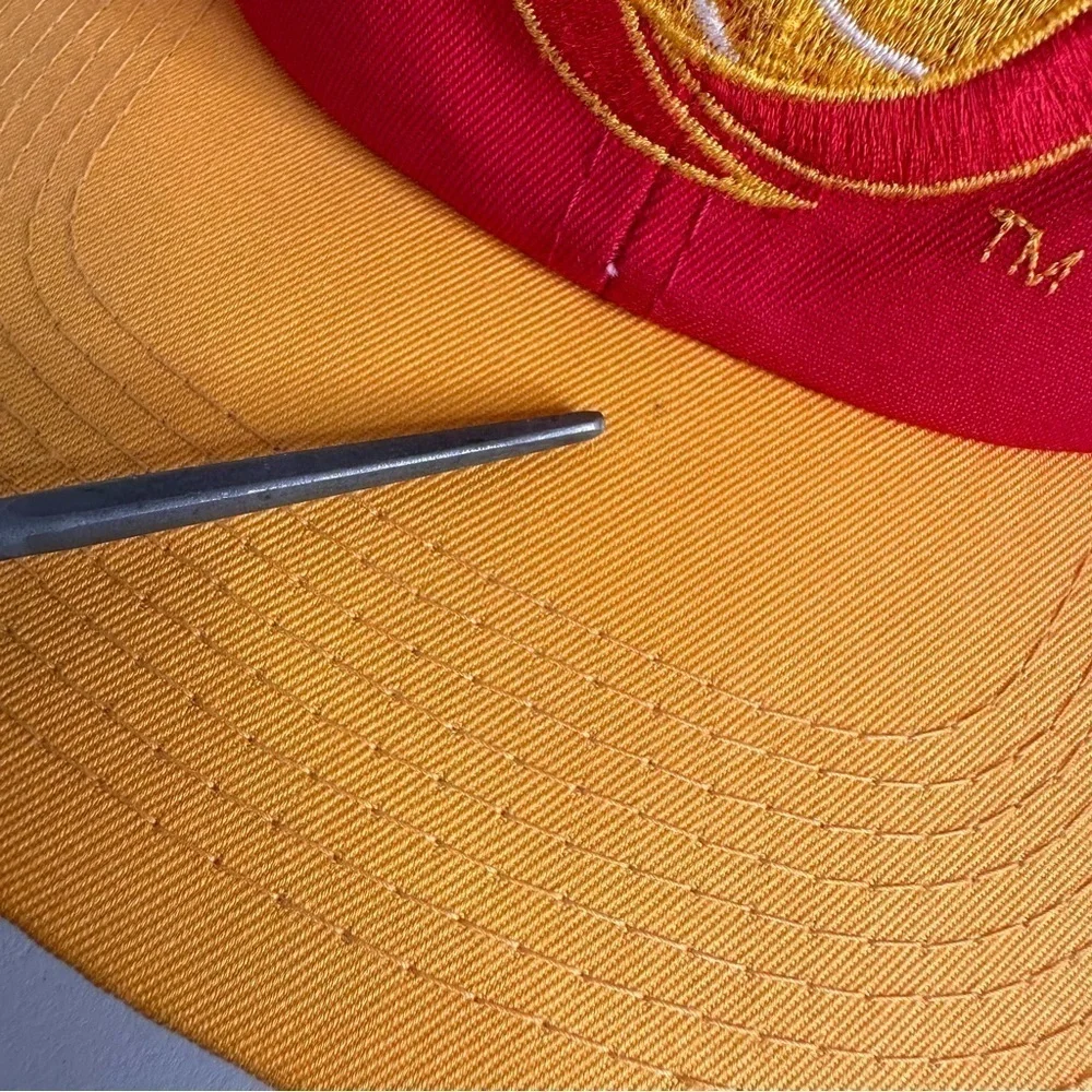 Vintage Houston Rockets Hat Cap Adjustable Snapback Red Yellow